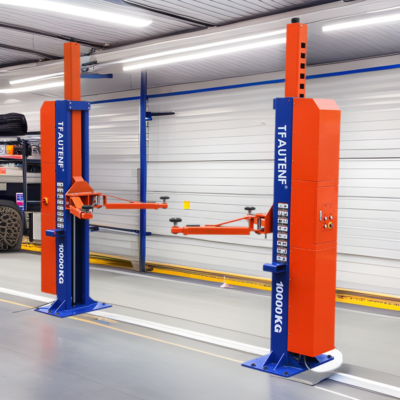 Plataforma de elevación hidráulica del camión pesado del tonelaje 10 toneladas del vehículo comercial de la elevación doble atada con alambre de la columna