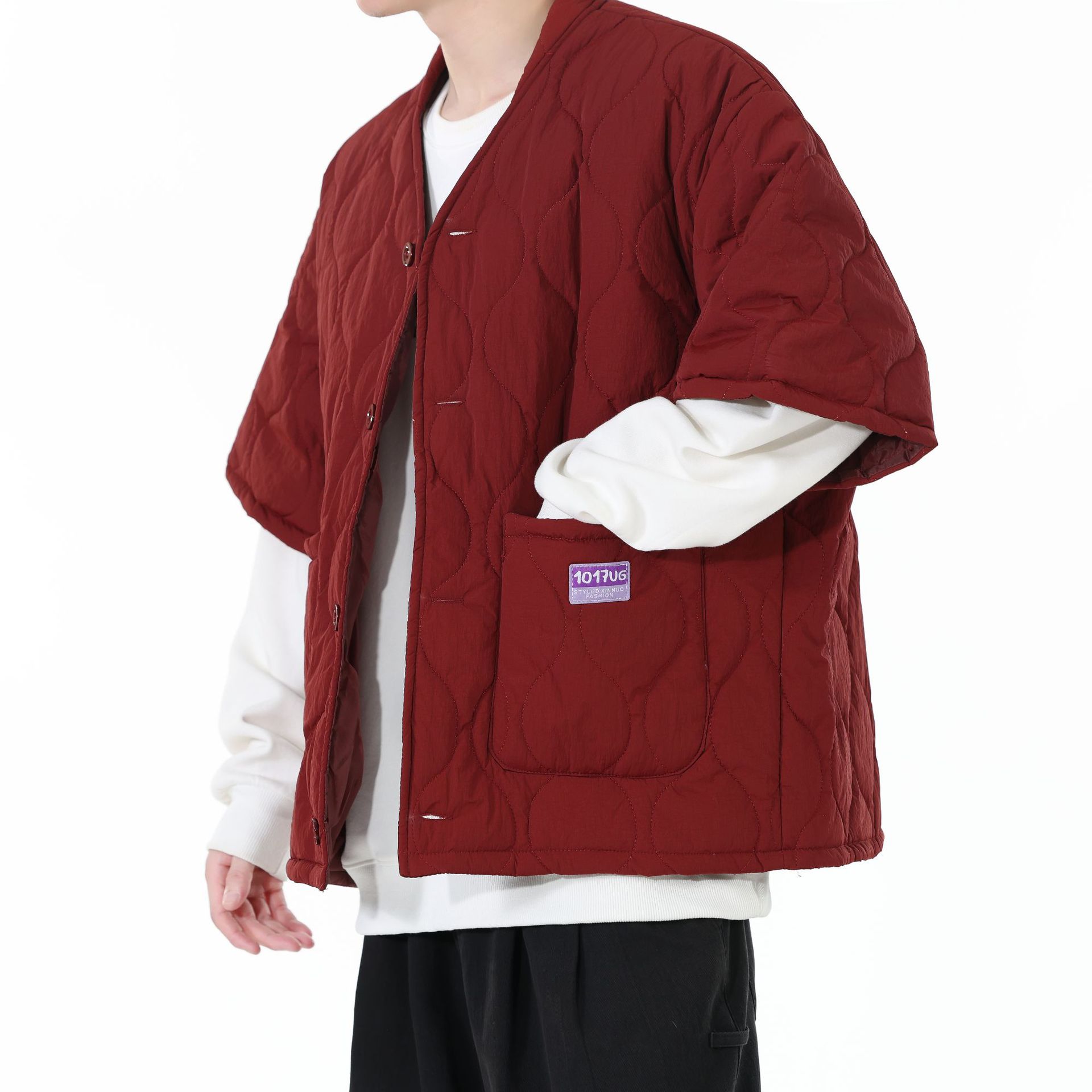 厂家新款批发冬季男士学生短袖加棉保暖居家棉衣男女棉服上衣