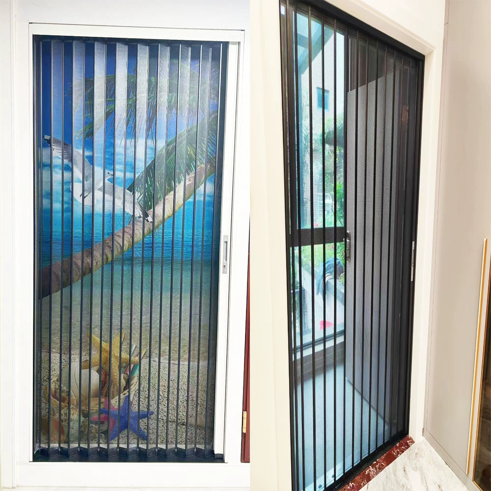Раздвижная дверь из алюминиевого сплава, бытовая раздвижная телескопическая сетка, оконная сетка, дверная занавеска, противомоскитная и антикошачья сетка, производитель оптом