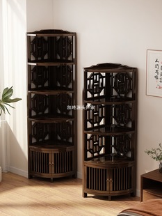 [墙角三角形储物柜收纳架客厅书架角柜转角柜现代拐角置物架墙边柜]