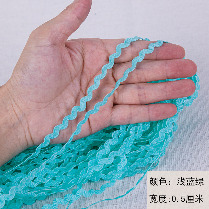 Corrugada de polipropileno tipo S banda diy accesorios de ropa 0.5CM marinería sofá cortina decoración encaje 24m
