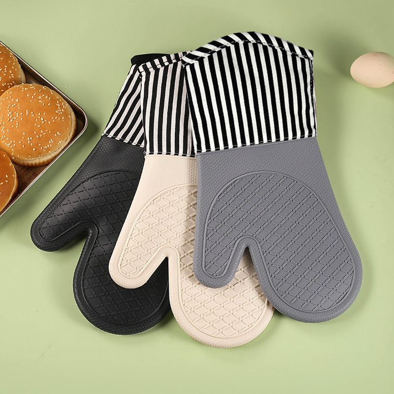 (2개) 열 절연 안티 스케일 전자 오븐 장갑 가정용 두꺼운 오븐 베이킹 핸드 클립 주방 고온 방지 요리 두 손가락 장갑