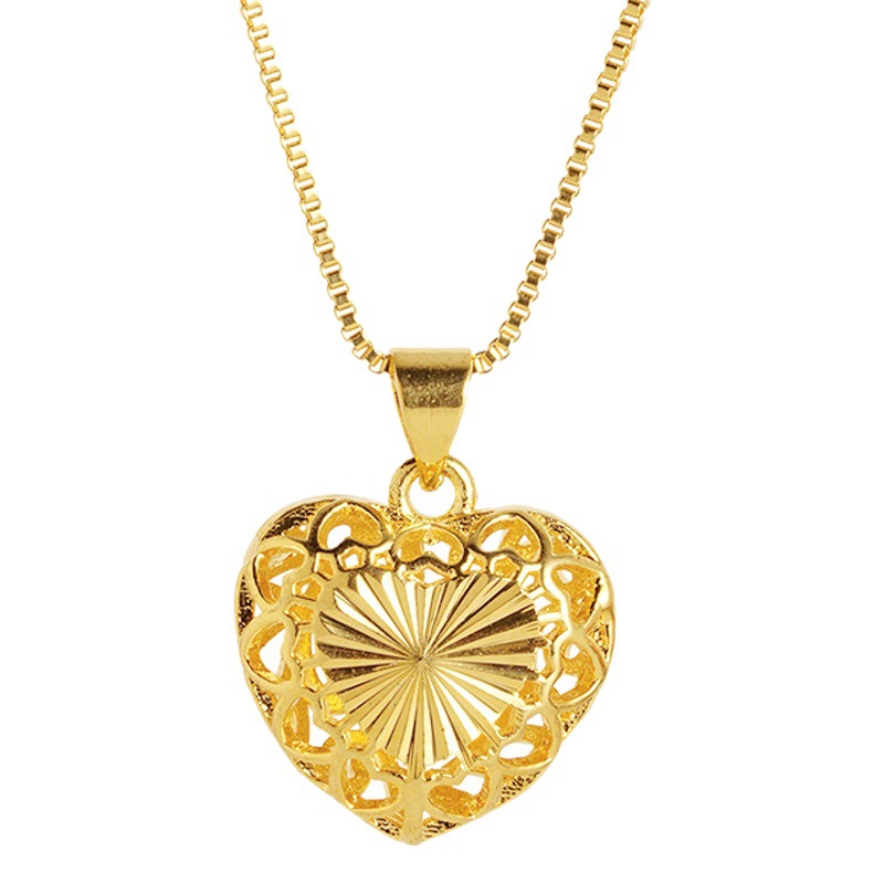 Arena oro estilo popular amor hueco tallado flor colgante melocotón corazón todo partido dulce tridimensional Pequeño Libro Rojo mismo estilo fábrica al por mayor