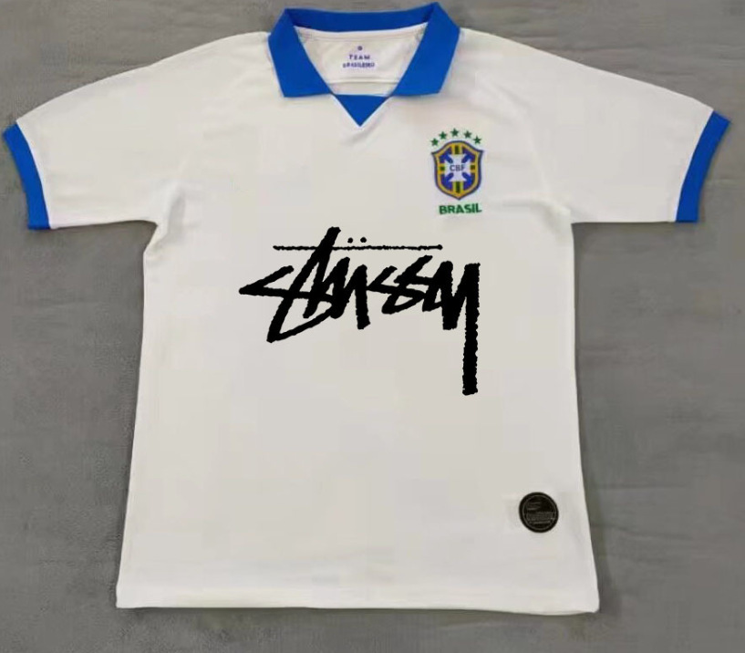 Stussy Jersey Brasil Flamengo Italia Edición conmemorativa Portugal París Francia Uniforme de fútbol