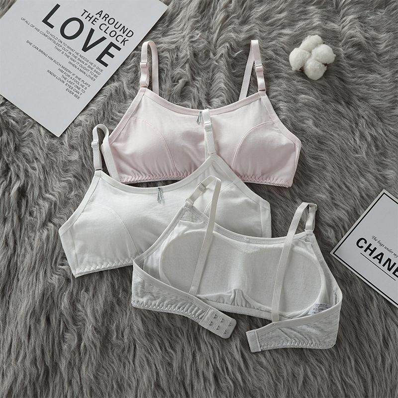 Developmental Period Underwear for Female Students, High School and Junior High School Girls' Bras, No Rims, Small Bras, Thin Japanese Style Style Comfortable Cotton Tube Tops Developmental Period Underwear for Female Students, High School and Junior High School Girls' Bras, No Rims, Small Bras, Thin Japanese Style Style Comfortable Cotton Tube Tops