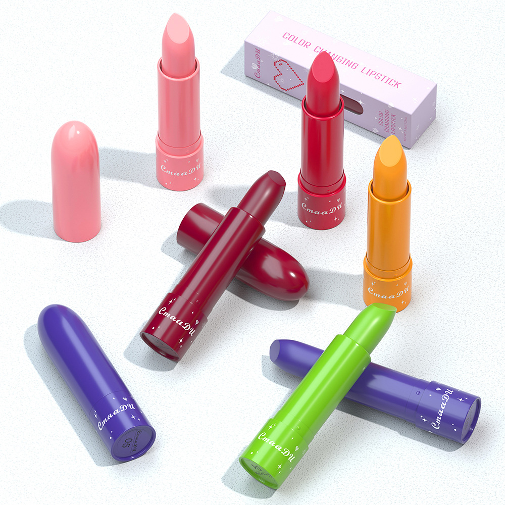 Check it out! Link Disclaimer - Exclusive for Foreign trade :CmaaDu 6-color Fruit-flavored Color-changing Moisturizing Lipstick undefined