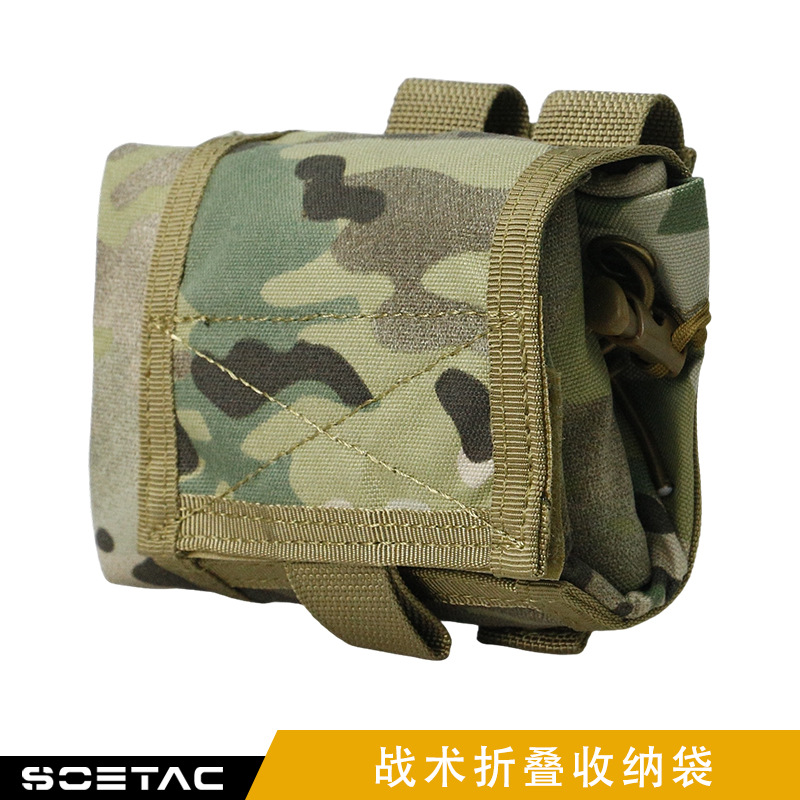Nueva táctica Molle bolsa de reciclaje plegable Cordura bolsa accesorio multifuncional bolsa de almacenamiento al aire libre