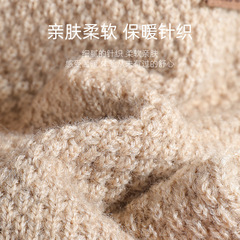 Winter Faux Alpaca Velvet Knitted Gloves for Men — Outdoor Cycling, Fleece-Lined, Windproof, Cold-Resistant, Touchscreen-Friendly, Korean Style