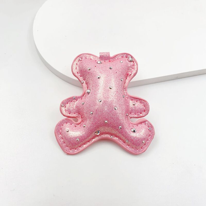 个性创意PU皮革小熊车载挂饰手工DIY包挂钥匙扣手机挂件饰品配件|undefined