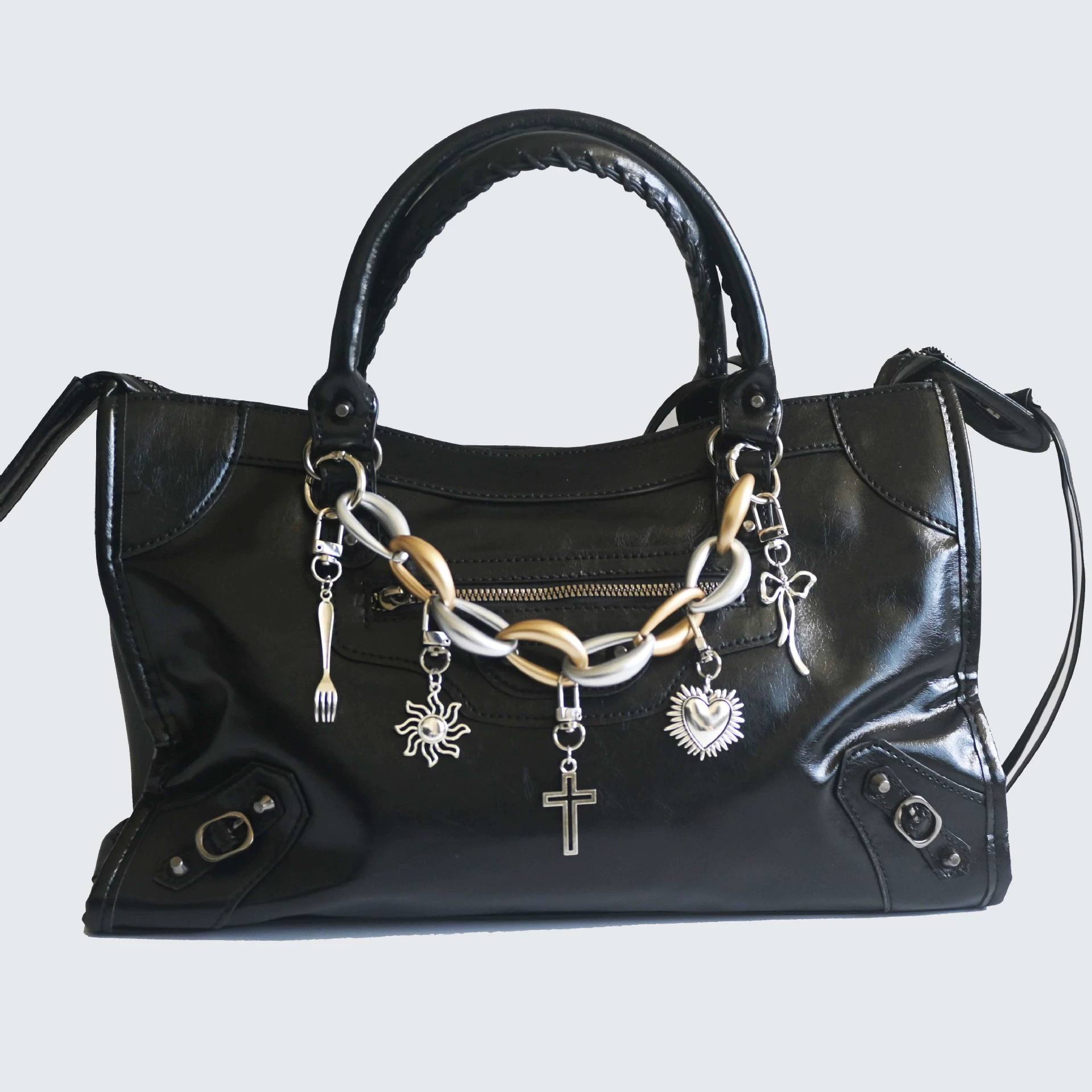 (Cross-border trading), pendant with bow, keychain, fork, 2 carat, Gothic