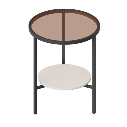 Nordic slate side table living room simple movable corner table sofa round glass mini small side table creative small coffee table
