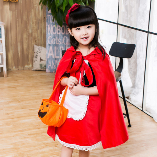 Halloween children's costumes for girls baby cosplay Little Red Riding Hood performance girl clothes princess dress costumes