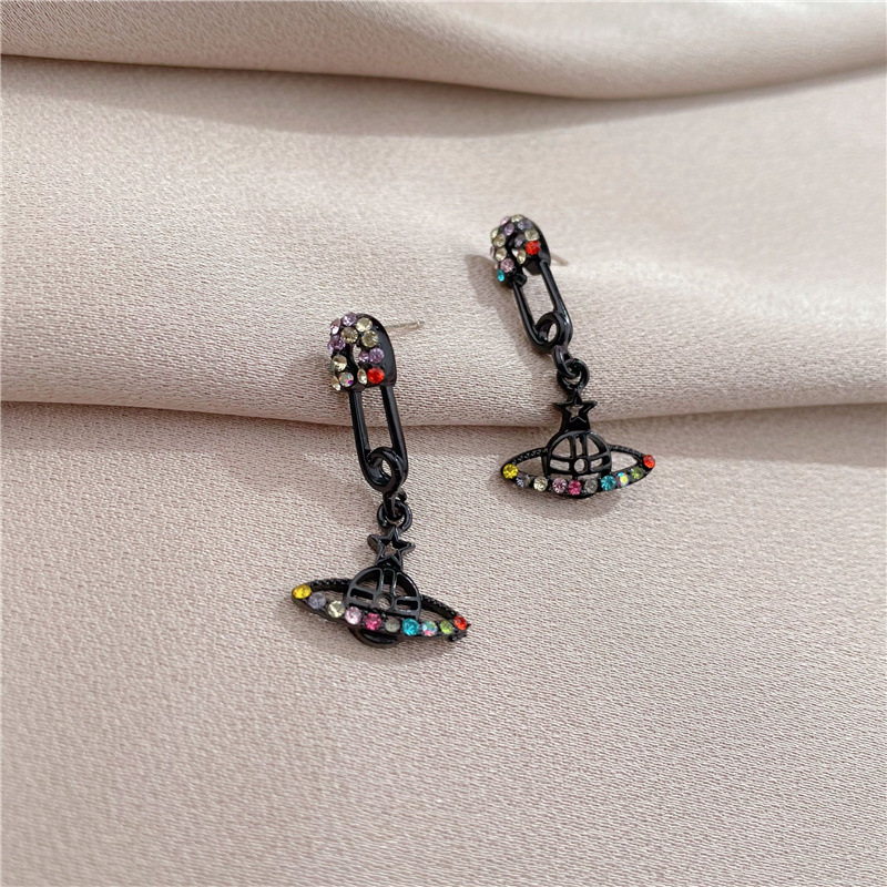 Korean Version Of The New Simple Starry Sky Universe Earrings Earrings Temperament Personality Small Silver Needle Earrings display picture 6