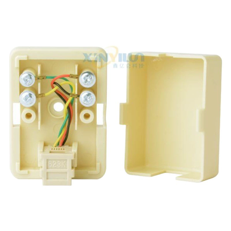 6P4C Телефон распределительная коробка RJ11 одно отверстие распределительная коробка Американский Телефон распределительная коробка RJ11 сплиттер