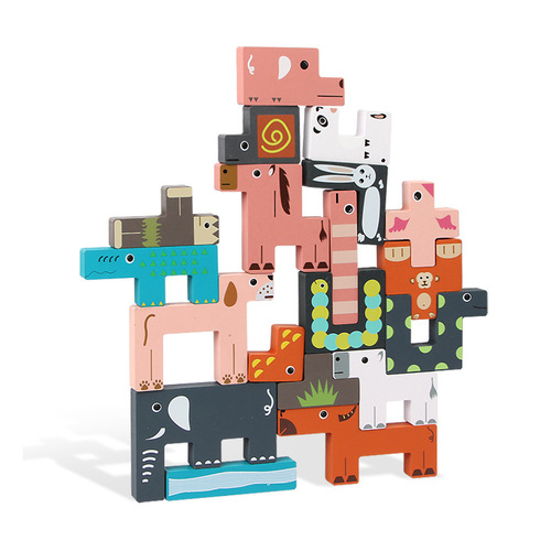 Young children's early education Tetris educational building blocks three-dimensional transportation animal shape matching puzzle puzzle toy