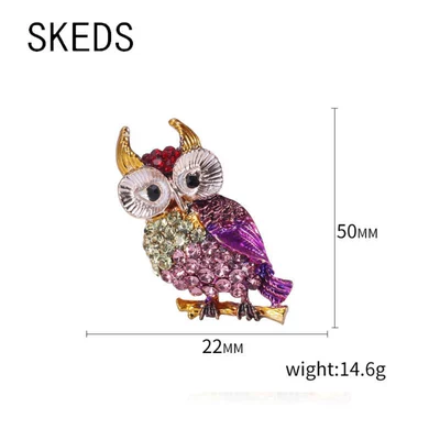 Yaxa sancaqları, Retro Owl Enamel Brooches, Elegant and