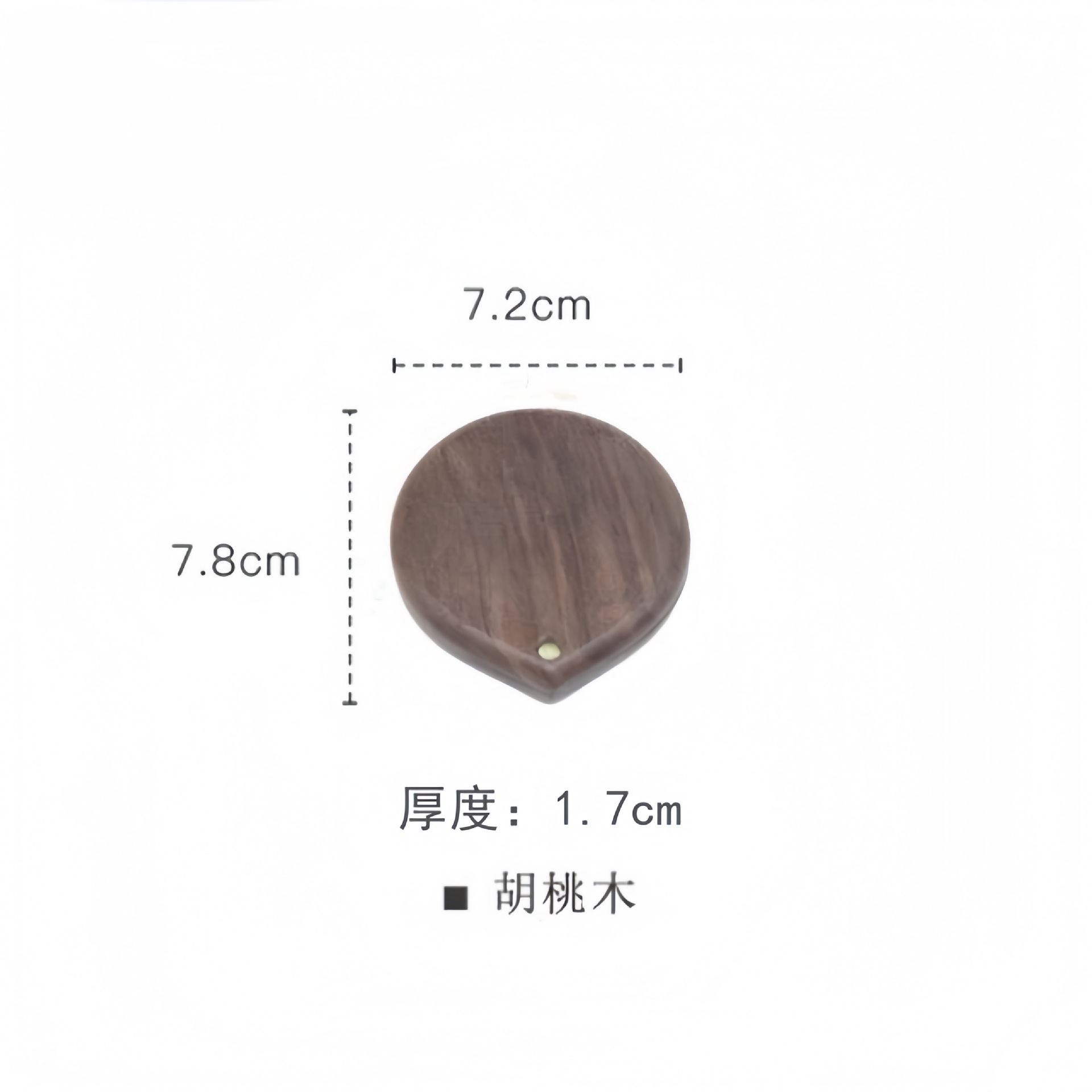 Ventas transfronterizas de nueces negras de alta definición de maquillaje de mano espejo de doble cara espejo de maquillaje de madera giratorio espejo de bolsillo portátil