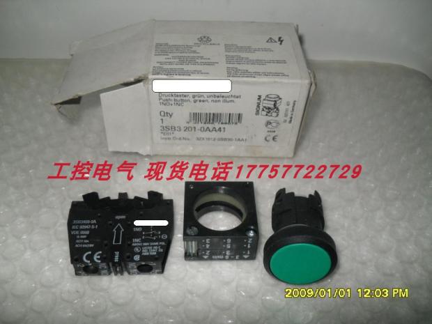 西门子按钮3SB3201-0AA41 绿色 1NO-1NC OAA41 3SB3400-0A