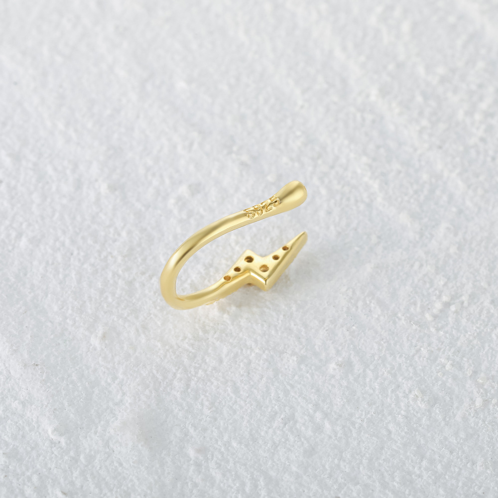 2g Weight Nose Ring Classification 1 Piece Quantity Daily, Street Occasion 925 Sterling Silver Material Star, Moon Pattern Women's Gender Plating Design Simple Style Style 1 Piece Nose Rings & Studs Simple Style Star Moon 925 Sterling Silver Plating 22