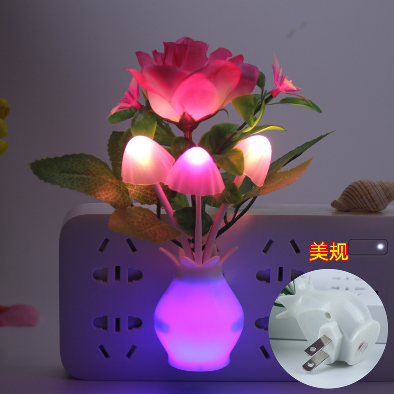 Transfronterizo creativo lámpara de regalo luz controlada lámpara de inducción colorido color-cambio luminoso florero noche luz Europea estándar americano estándar