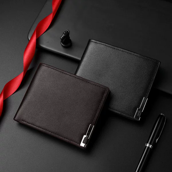 New Style Men's Wallet, Korean Version, Multifunctional Casual Short Wallet, Fine Texture, Fashionable Leather Wallet, Manufacturer in Stock