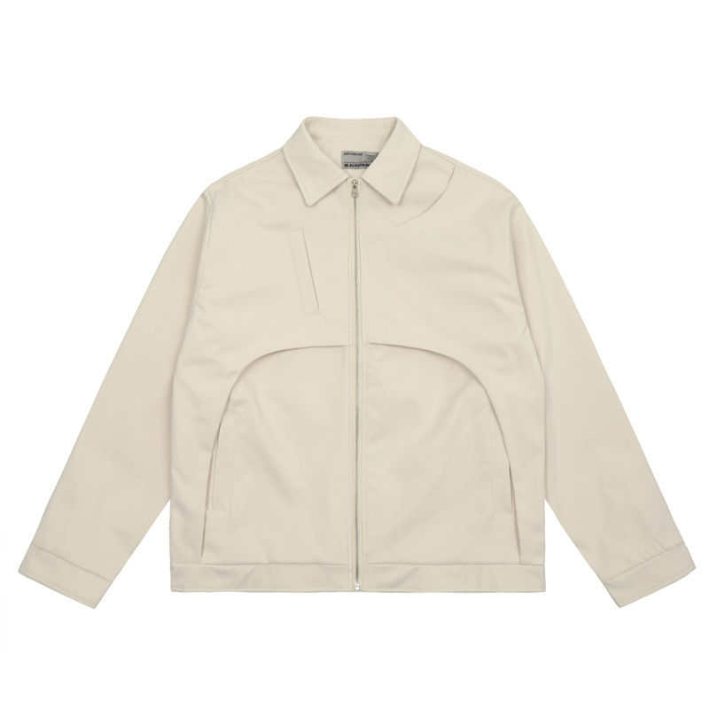 Men's Clothing Youth-filled Deconstructed Stitching Jacket Men's and Women's Style New Fashion Brand Street All-match Personalized Biker Jacket_viptrois.com