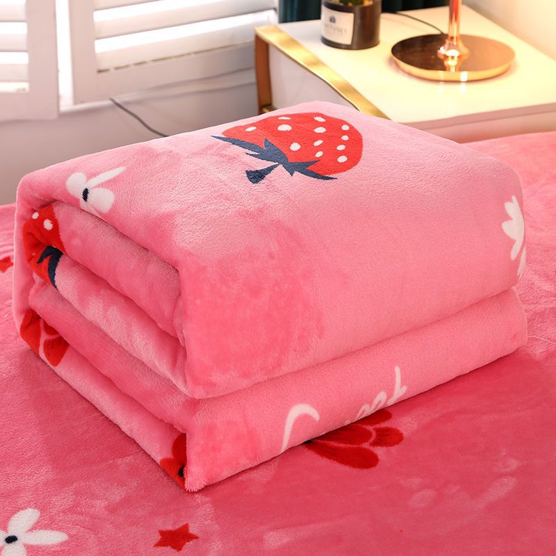 冬季速暖毛毯加厚双面绒法兰绒学生宿舍床单单双人珊瑚绒空调盖毯