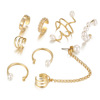 Ear clips from pearl suitable for men and women, earrings, jewelry, suitable for import, wholesale