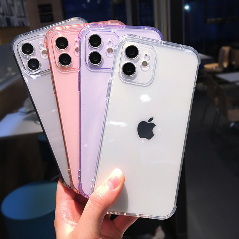 Transfronterizo aplicable iPhone13 teléfono móvil Shell Apple 12 color sólido espacio Shell iPhone11 protección para los ojos TPU cubierta protectora X