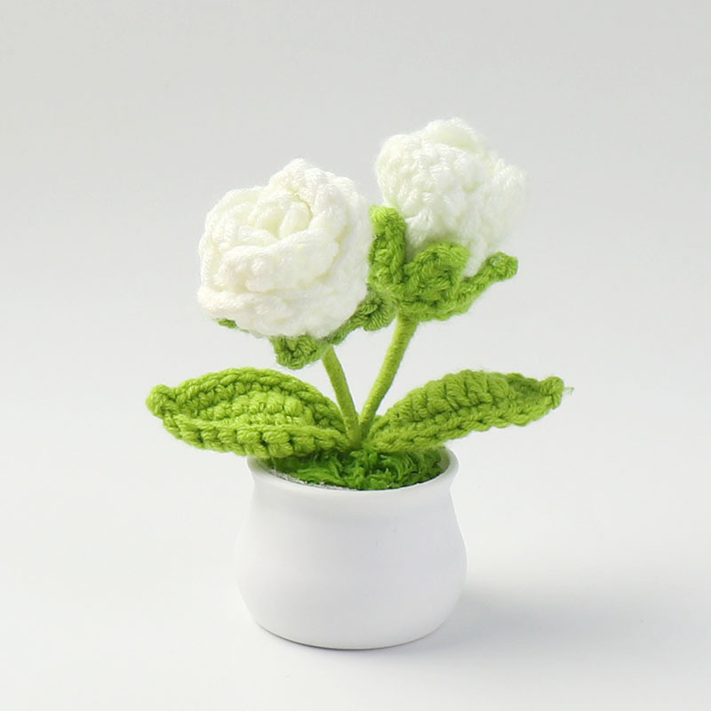 完成品クロスボーダーニットウールひまわり鉢植え造花研究デスクトップ装飾品卒業子供の日の小さなギフト|undefined