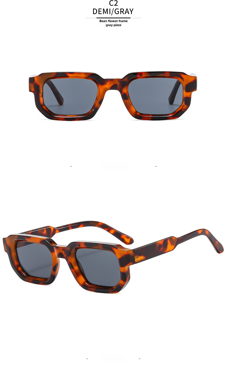 2023 cross-border box Sunglasses European and American vintage square thick small frame fashion Sunglasses female Sunglasses_voghion.com