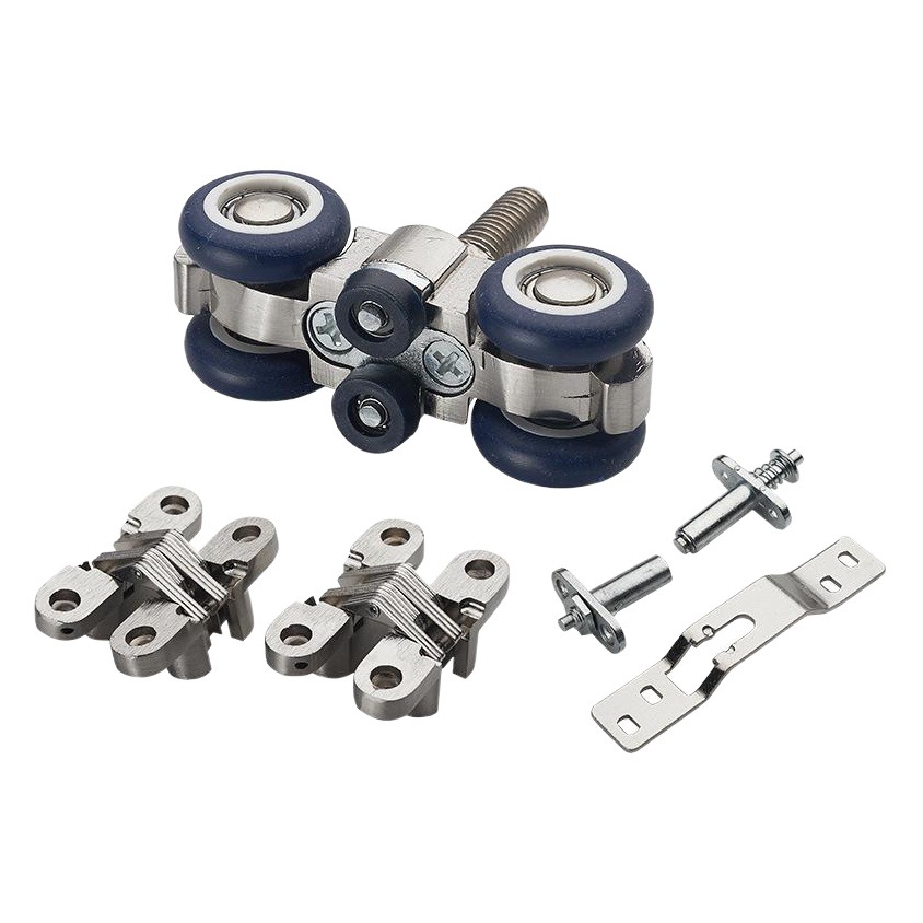 Puerta corrediza balcón puerta plegable rueda colgante Polea De puerta corredera puerta de madera de vidrio mudo colgando Correa deslizante bisagra oscura eje de tierra rueda colgante