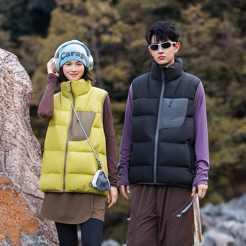Japanese-Style Outdoor Color-Blocking down Vest for Men and Women 2025 Winter New Fashion Trendy Loose Waistcoat Couple Jacket Japanese-Style Outdoor Color-Blocking down Vest for Men and Women 2025 Winter New Fashion Trendy Loose Waistcoat Couple Jacket