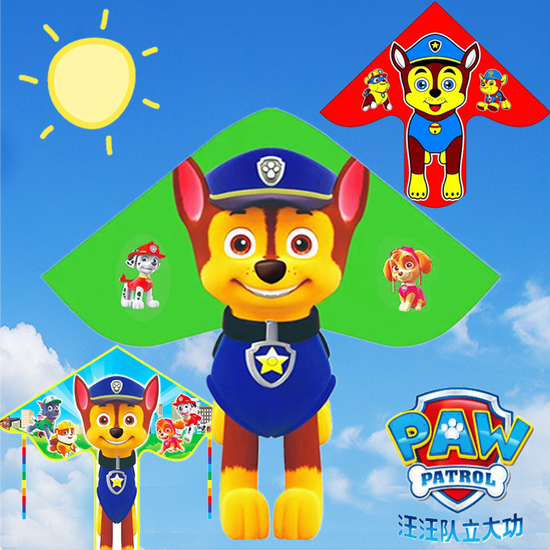 New Puppy Team Kite Children's Outdoor Toy, Street Stall, Triangle Long Tail, Factory Wholesale, Baby 3 Years Old