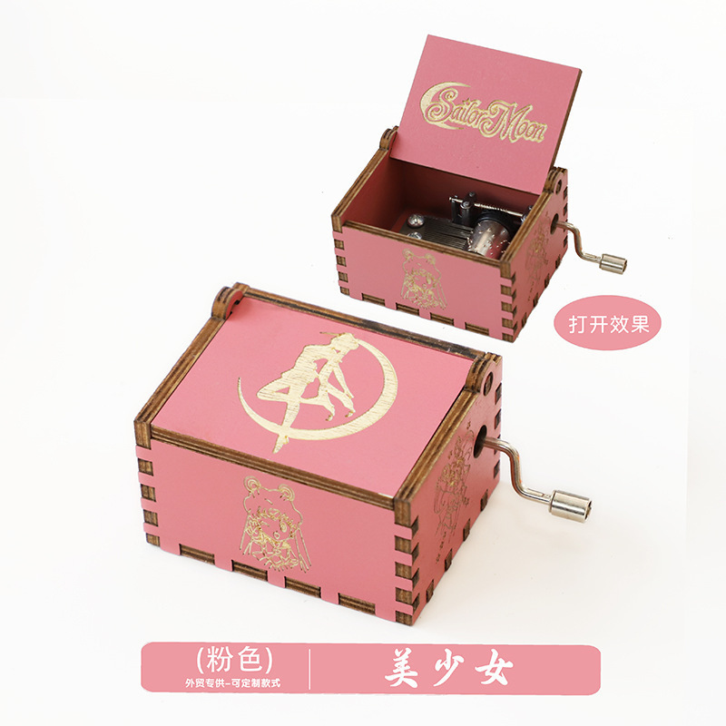 木製オルゴール置物クラシック彫刻手回し音楽ボックスクリスマス工芸品プレゼント現物|undefined