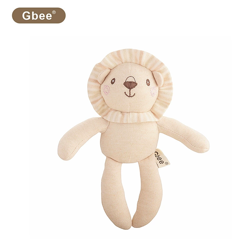 Plush Mini Doll (Gbee) — Organic Cotton, 18 cm, Baby-Safe Rattle Option
