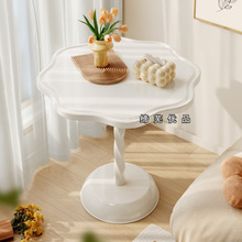 网红奶油边几可移动小桌子简易家用ins轻奢小茶几卧室铁艺床头柜