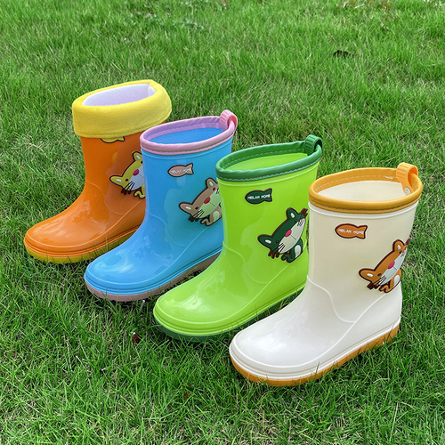Ai Yaoyu children's rain boots non-slip environmentally friendly students waterproof shoes for toddlers, boys and middle-aged children cartoon rain boots to keep warm