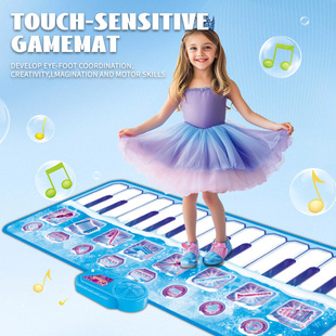 Cross-Border Music Luminous Bluetooth Children's Sports Dance Mat Sensory Training Device Long Height Fitness Jumping Game Mat