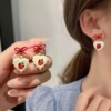 Earrings with bow, advanced ear clips, simple and elegant design, internet celebrity, high-quality style