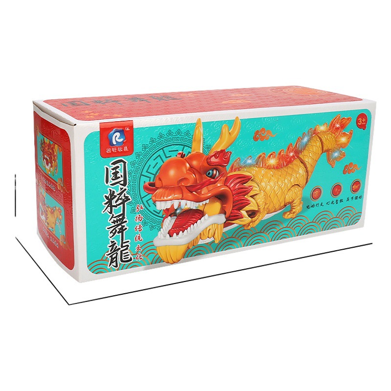 Tiktok mismo estilo universal swing nacional moda eléctrica dragón danza colorida música iluminación dragón año linterna juguetes para niños al por mayor