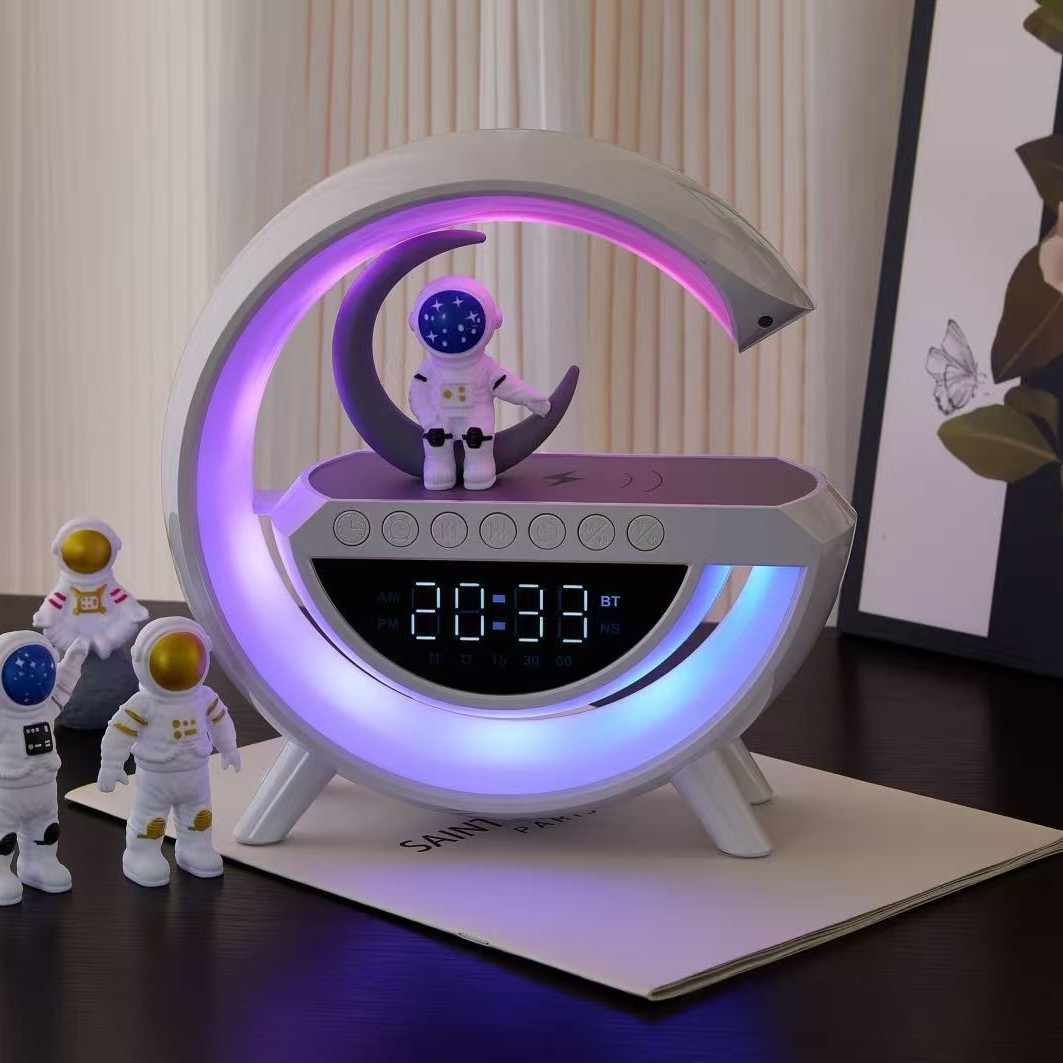 3401 Carga inalámbrica Bluetooth volumen de sonido despertador atmósfera multifuncional lámpara de escritorio lámpara de noche regalo de cumpleaños pequeño altavoz G