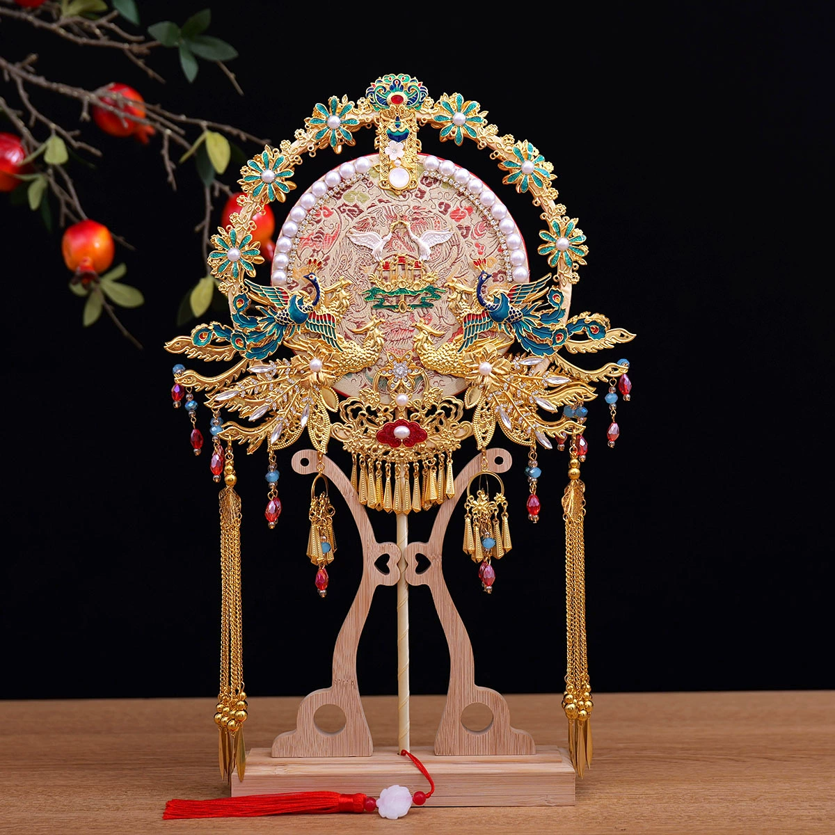 Two-color double-sided materials set for bride, wedding gift, Chinese style