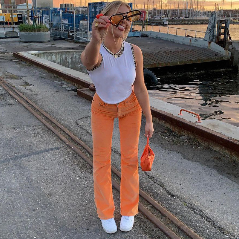 Cotton, Denim Cotton Fabric Type High Waist Waist Line Jeans, Straight Pants Pants Type Streetwear Full Length Zipper Washed Jeans Straight Pants