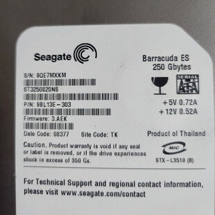 SUN Ultra 45 ����վӲ�P 250G 7.2K SATA 390-0354 ST3250820NS