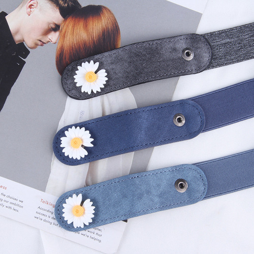 No punching, no trace, lazy belt, women's summer jeans, versatile elastic elastic decoration, invisible women's belt, trendy