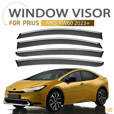 Rain shield – Eyebrow Side Window Deflector PRIUS - standard-packing-without-logo-prius-mk5-xw60-2023-with-bright-strip-lb-rain-shield