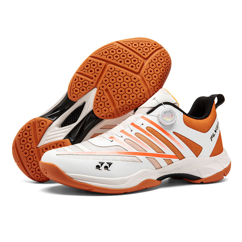 Nuevos zapatos de bádminton transfronterizos botón giratorio entrenamiento de tenis de mesa zapatos antideslizantes zapatos resistentes al desgaste
