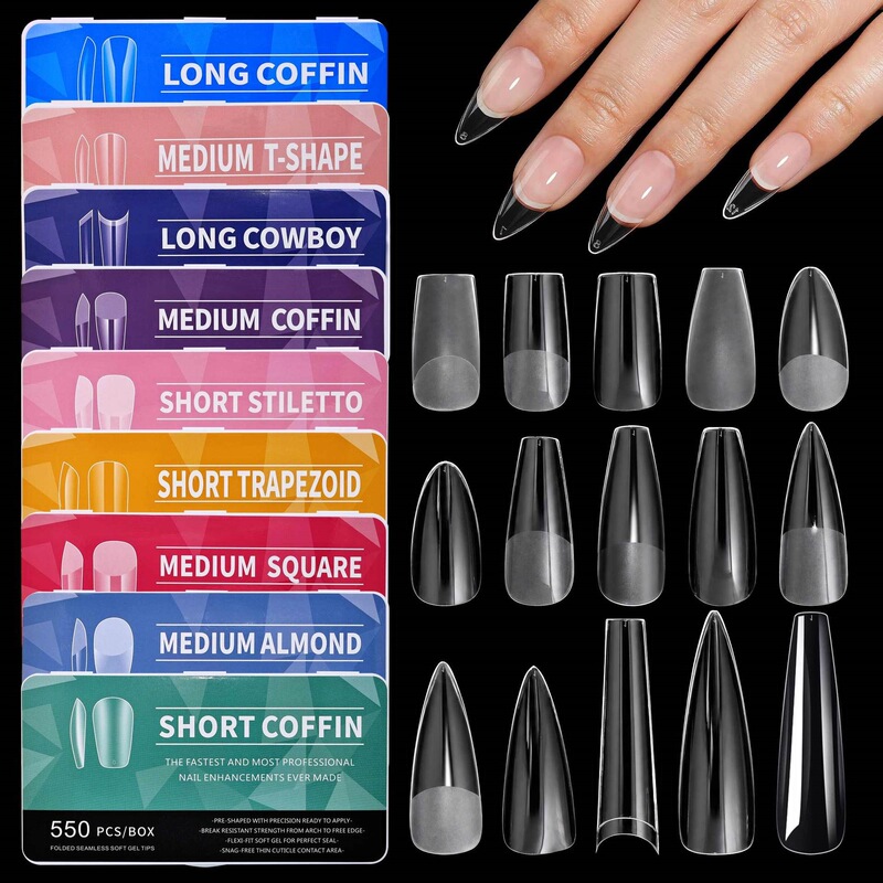 Amazon cross-border porcelain white box nail tips, ultra-thin, seamless, matte, scratch-free, long water drop almond-shaped nail patches Amazon cross-border porcelain white box nail tips, ultra-thin, seamless, matte, scratch-free, long water drop almond-shaped nail patches