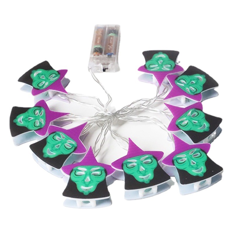 Guirnaldas de luces LED transfronterizas, guirnaldas de luces LED para Halloween, decoración exterior, luces LED de calabazas, luces decorativas para arreglos de escenas de Amazon.